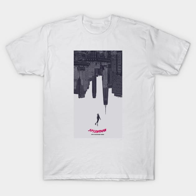 Spiderverse Grey T-Shirt by justblackdesign